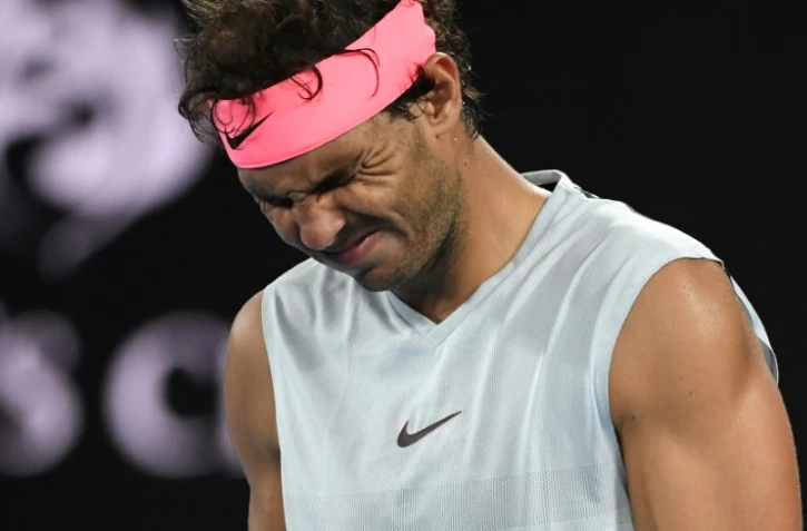 L'Espagnol Rafael Nadal face au Croate Marin Cilic en quarts de finale de l'Open d'Australie, le 23 janvier 2018 Ă Melbourne