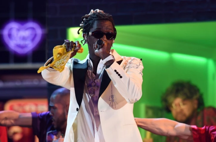Le rappeur Young Thug sur scène durant la 61e cérémonie des Grammy Awards, le 10 février 2019 à Los Angeles
