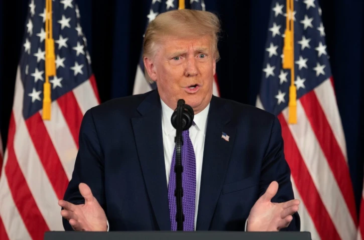 Le président américain Donald Trump lors de la conférence de presse à Bedminster, dans le New Jersey, le 15 août 2020, où il a évoqué la décision du Conseil de sécurité de l'ONU