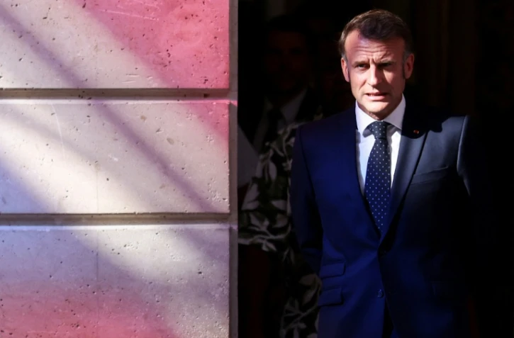 Le président français Emmanuel Macron à l'Elysée à Paris le 12 juillet 2025