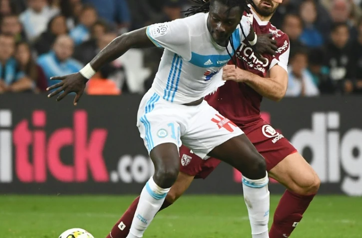 L'attaquant marseillais Bafétimbi Gomis a marqué l'unique but du match contre le FC Metz au Vélodrome, le 16 octobre 2016