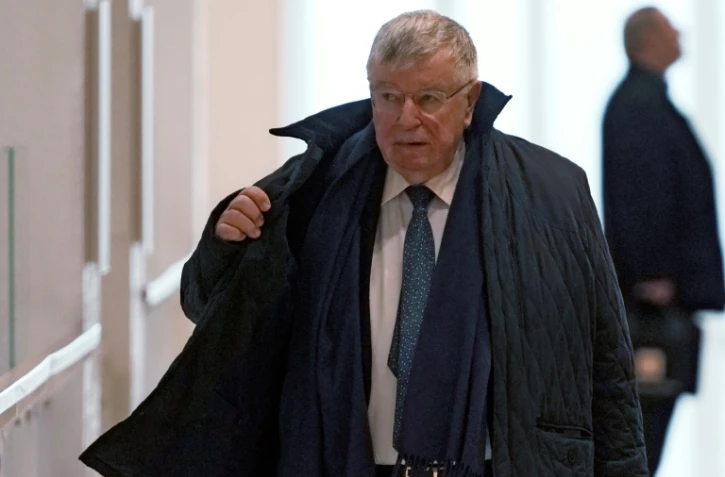 L'ancien PDG de France Télécom Didier Lombard arrivant au procès de son ancienne entreprises et ses ex-dirigeants à Paris le 6 mai 2019