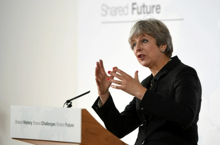 Theresa May prononce un discours à Florence, le 22 septembre 2017