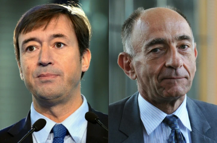 Photomontage créé le 2 novembre de photos du nouveau président d'Air France Jean-Marc Janaillac (d) et Franck Terner, nommé directeur général de la compagnie 
