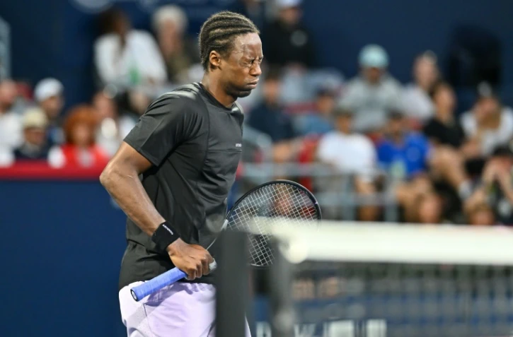 Gaël Monfils grimace de douleur lors du tournoi de Montréal, le 11 août 2022