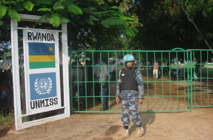 Image fournie par la Mission de l'ONU au Soudan du Sud d'une base de l'ONU le 11 juillet 2016