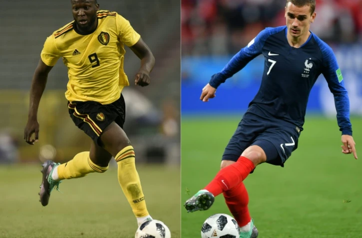 Les attaquants belge Romelu Lukaku et français Antoine Griezmann dans un photomontage réalisé le 9 juil 2018