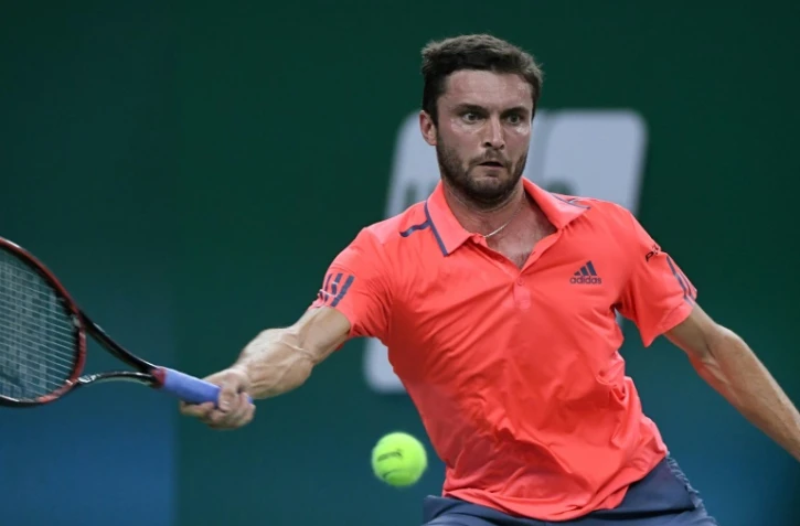 Gilles Simon face au Suisse Stan Wawrinka en 8e de finale du Masters 1000 de Shanghai, le 13 octobre 2016