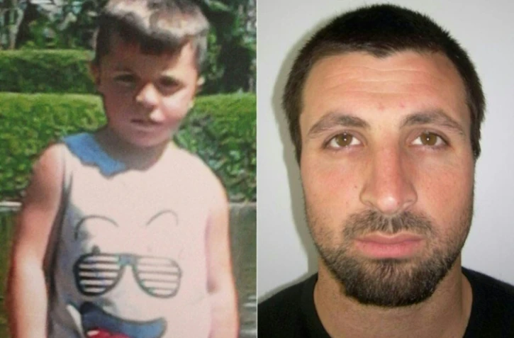 Photo-montage fourni le 29 mars 2017 par la gendarmerie nationale de portraits de Vicente (G), 5 ans et demi et de son père Jason Lopez (D)