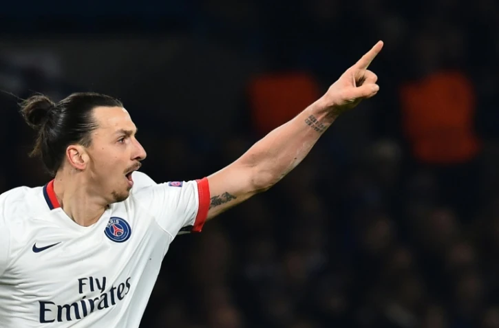 L'attaquant suédois du PSG Zlatan Ibrahimovic, le 9 mars 2016 à Londres
