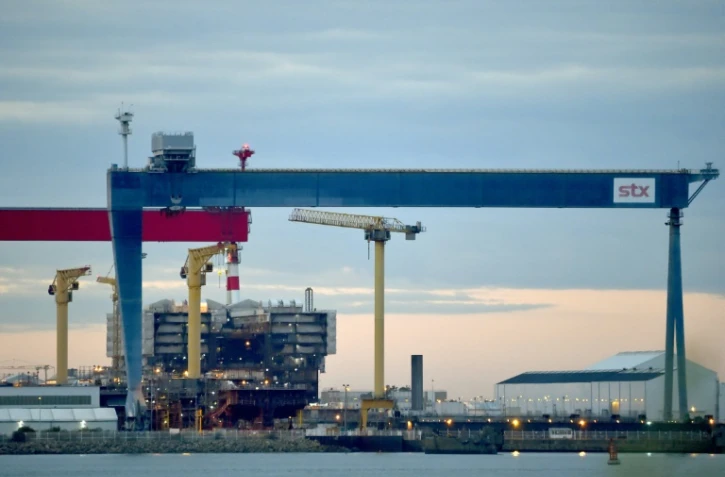 Le site des chantiers navals de STX France de Saint-Nazaire (Loire-Atlantiques), le 20 octobre 2016