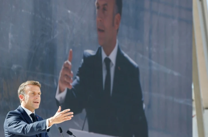 Emmanuel Macron prononce le discours d'ouverture du 19e sommet de la francophonie à la Cité internationale de la langue française au château de Villers-Cotterêts (Aisne) le 4 octobre 2024