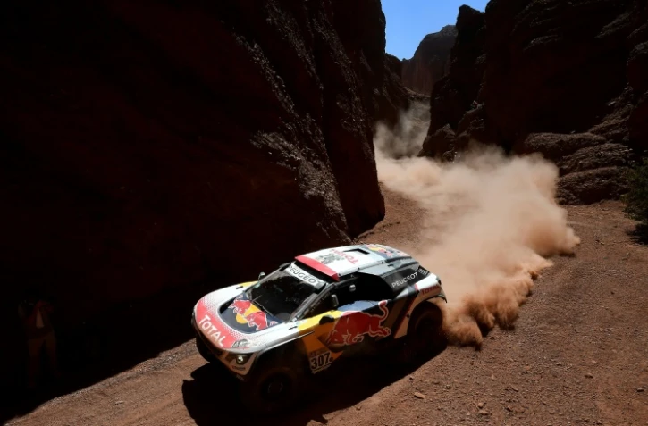 Le Français Cyril Despres (Peugeot) lors de la 3e étape du Dakar entre San Miguel de Tucuman et San Salvador de Jujuy, en Argentine, le 4 janvier 2017