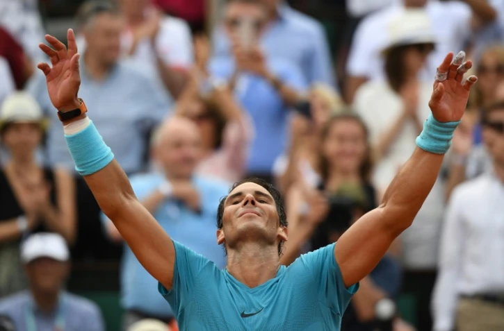 Rafael Nadal remporte son onzième Roland-Garros face à l'Autrichien Dominic Thiem en finale, le 10 juin 2018