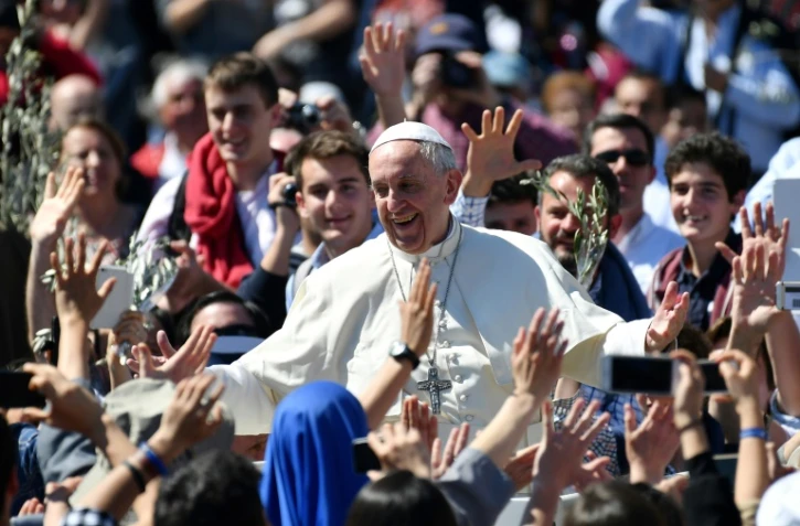 Le pape François, le 9 avril 2017 au Vatican
