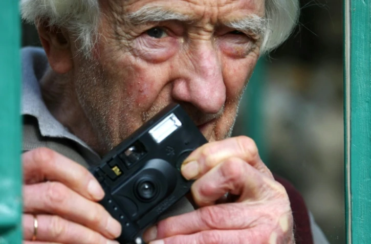 Le photographe français Marc Riboud le 10 mars 2009 à Paris