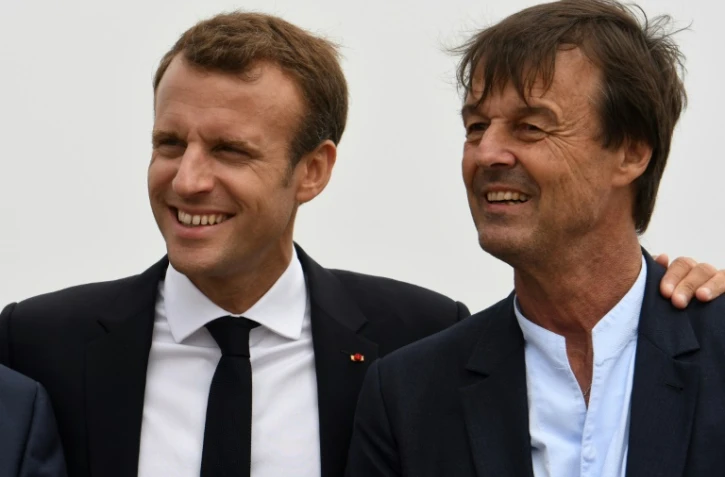 Emmanuel Macron et Nicolas Hulot au Cap Fréhel en Bretagne, le 20 juin 2018