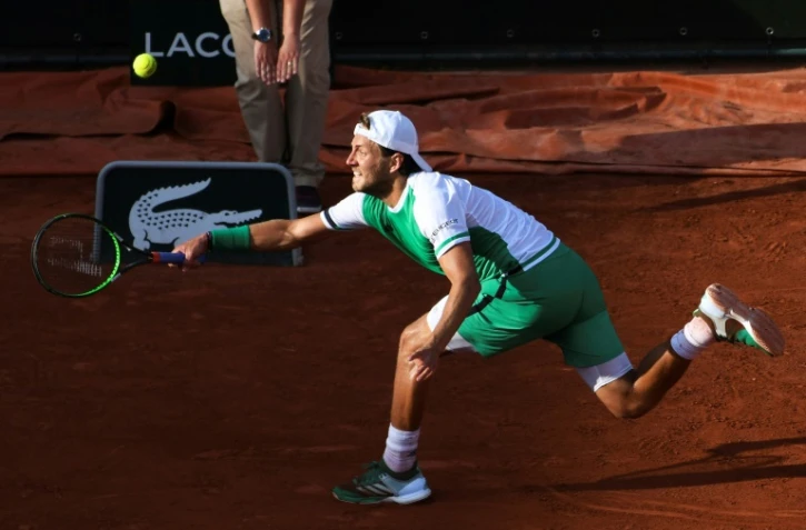 Lucas Pouille face au Brésilien Thomaz Bellucci au tour précédent à Roland-Garros, le 31 mai 2017