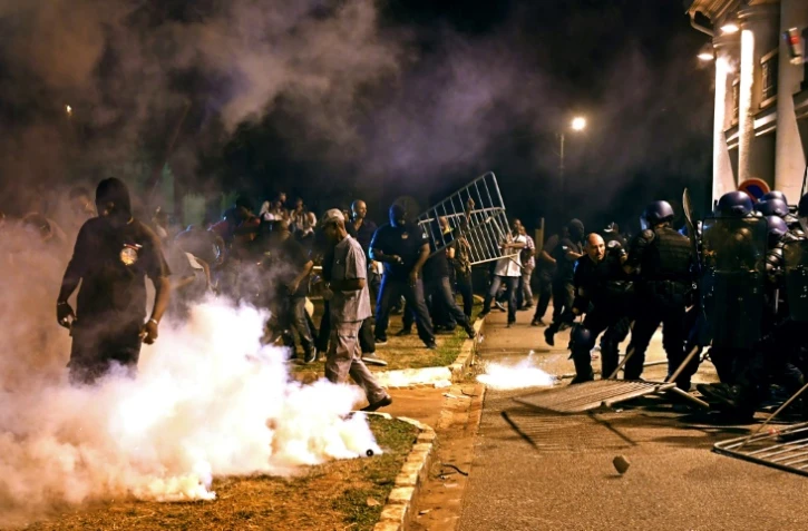 Affrontements entre manifestants et forces de l'ordre, le 26 octobre 2017 à Cayenne, en Guyane