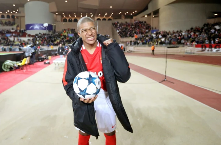 Kylian Mbappé, buteur lors de la victoire de Monaco contre Dortmund 3-1 au stade Louis-II le 19 avril 2017, disputera les demi-finales de la Ligue des champions.