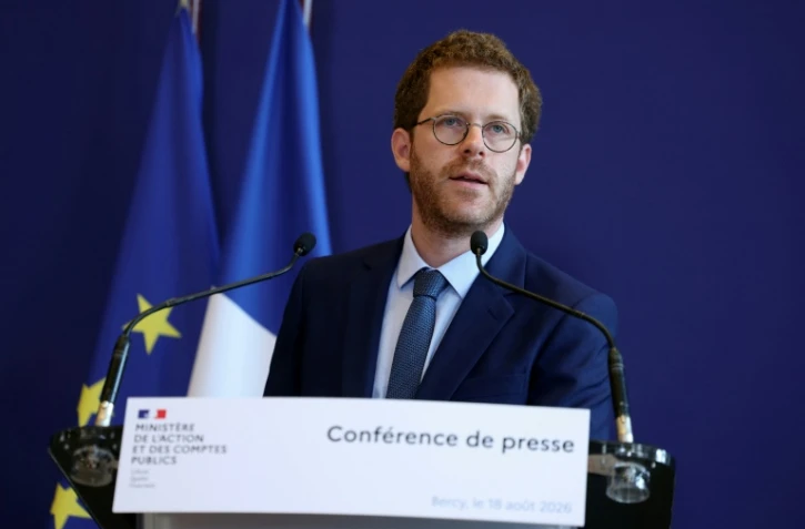 Le ministre des Comptes publics, David Amiel, lors d'une conférence de presse sur la réponse de l'État après la cyberattaque visant la Direction générale des Finances publiques (DGFiP), le 18 août 2026 au ministère de l'Économie et des Finances à Paris