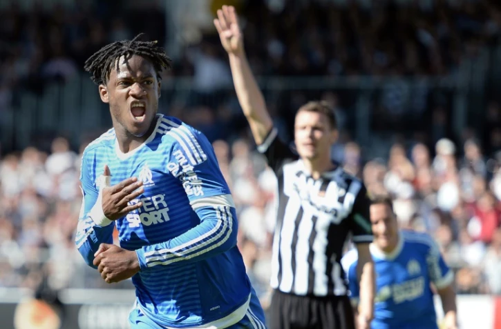 L'attaquant Michy Batshuayi auteur du but de l'OM à Angers, le 1er mai 2016