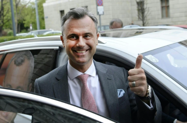 Le candidat du parti FPÖ, Norbert Hofer, e 24 avril 2016 à Vienne
