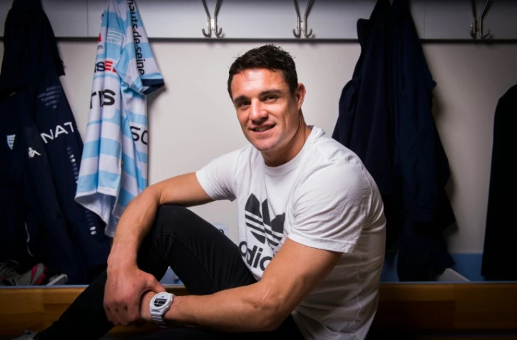 Dan Carter, le 30 mars 2016 à Le Plessis-Robinson (banlieue de Paris)