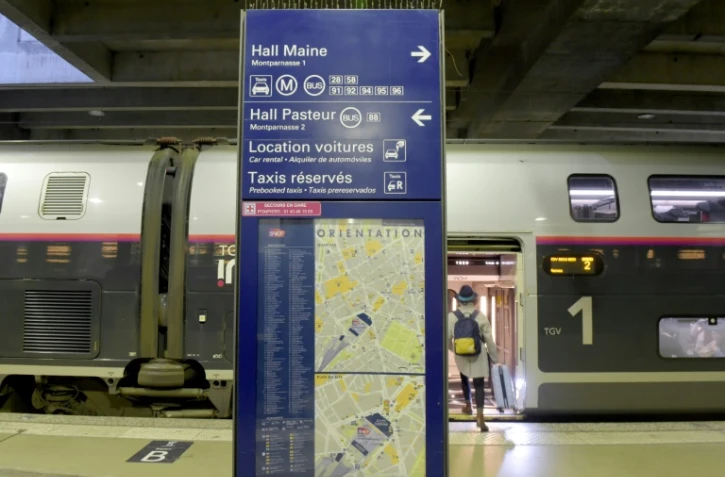 Un train en gare Montparnasse le 11 janvier 2019