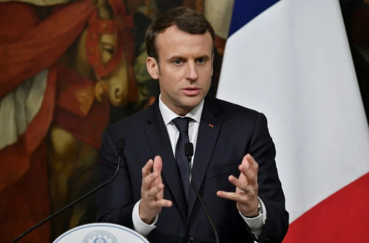 Emmanuel Macron prononce un discours à Rome, le 11 janvier 2018