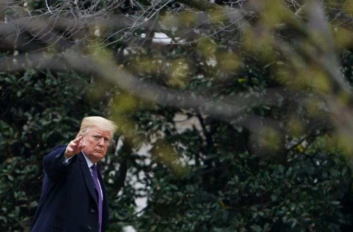 Le président américain Donald Trump, dans les jardins de la Maison Blanche le 7 mars 2018