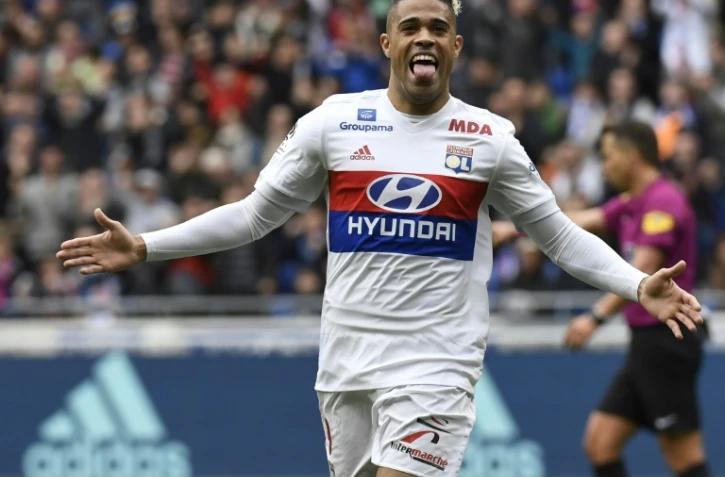 L'attaquant espagnol de Lyon Mariano Diaz buteur lors de la réceptin d'Amiens le 14 avril 2018