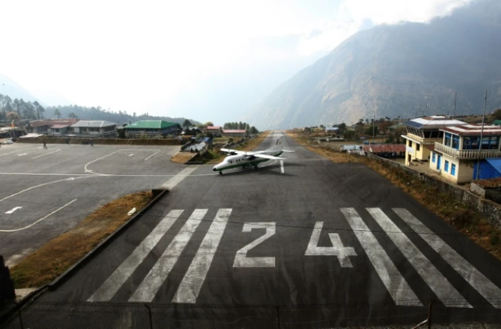 L'aéroport de Lukla au Népal, le 2 décembre 2015 