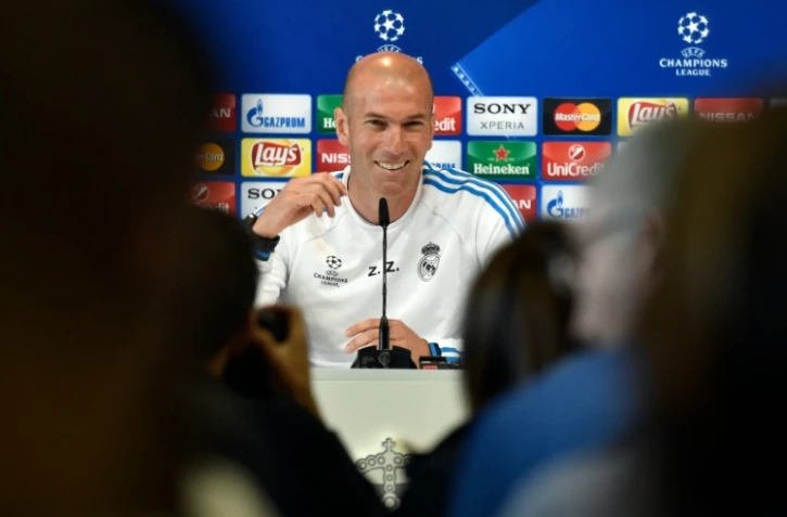Zinédine Zidane, le 24 mai 2016 lors d'une conférence de presse à Madrid