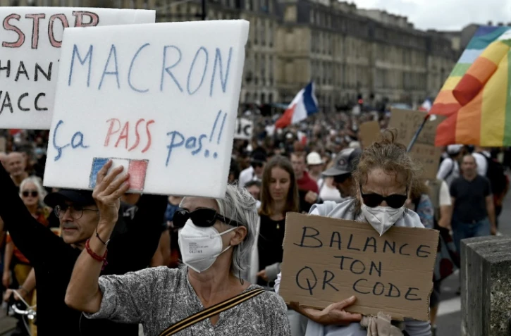 Manifestation contre le pass sanitaire, le 7 août 2021 à Bordeaux 