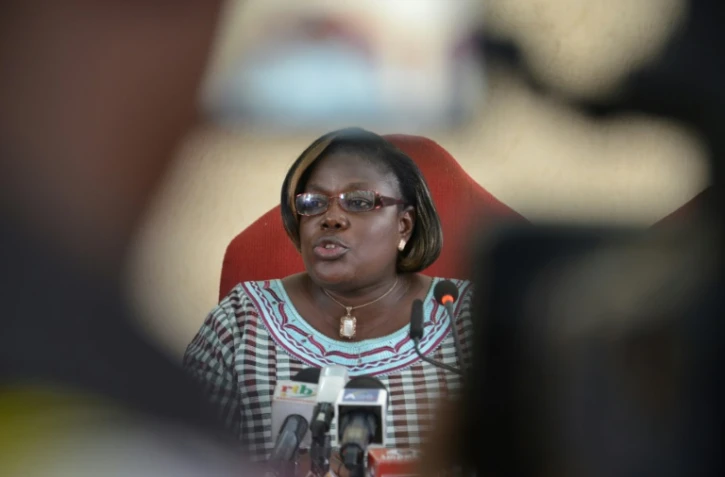 La procureure du Burkina Faso, Maïza Sérémé, lors d'une conférence de presse à Ouagadougou, le 14 août 2017, à la suite d'une attaque contre un café-restaurant de la capitale