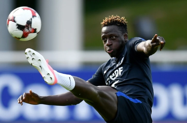 Manchester City a recruté pour 58 millions d'euros le latéral français de Monaco Benjamin Mendy, ici à Clairefontaine le 5 juin 2017