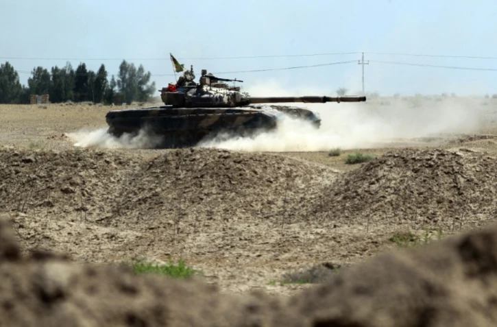 Opération des forces irakiennes contre le groupe jihadiste Etat islamique, le 26 mai 2016 près de Fallouja en Irak