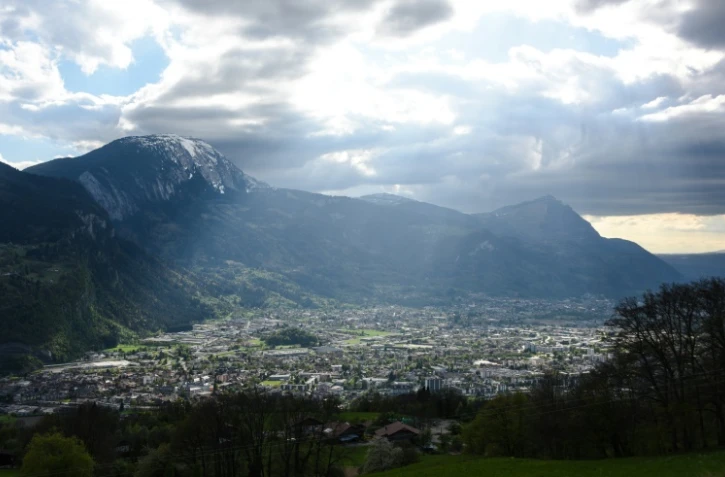 Vue générale de la vallée de l'Arve le 17 avril 2017