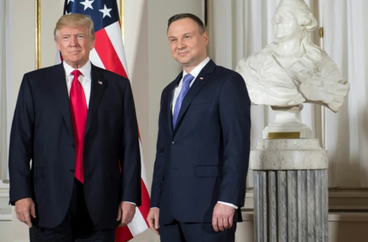 Les présidents américain Donald Trump et polonais Andrzej Duda à Varsovie le 6 juillet 2017