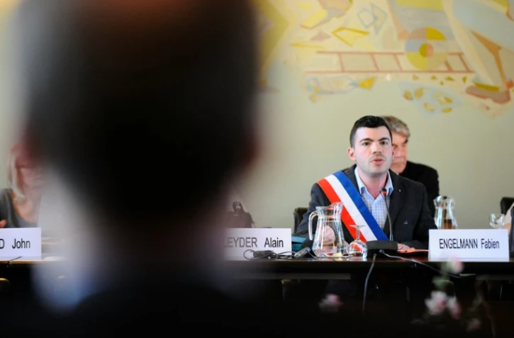 Le maire FN de Hayange Fabien Engelmann, à Hayange, le 6 juin 2014