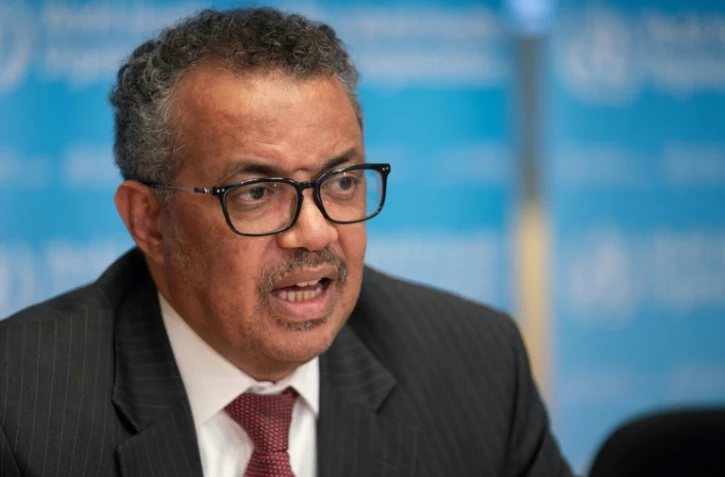 Le directeur général de l'Organisation mondiale de la santé (OMS), l'Ethiopien Tedros Adhanom Ghebreyesus, 16 mars 2020