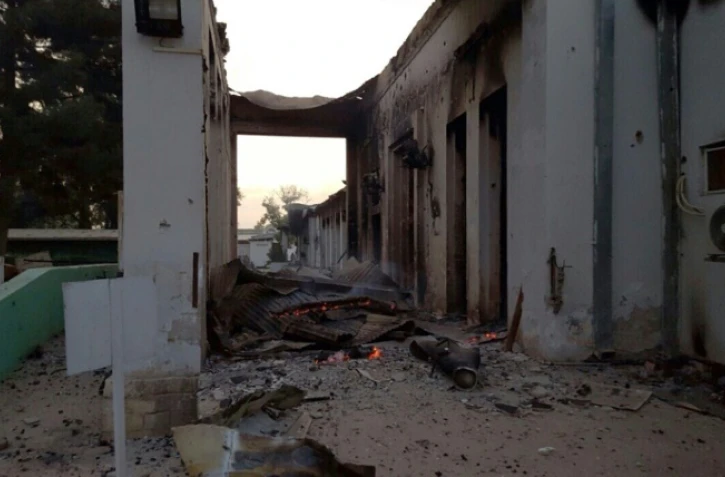 L'hôpital de MSF à Kunduz après son bombardement, le 3 octobre 2015 en Afghanistan