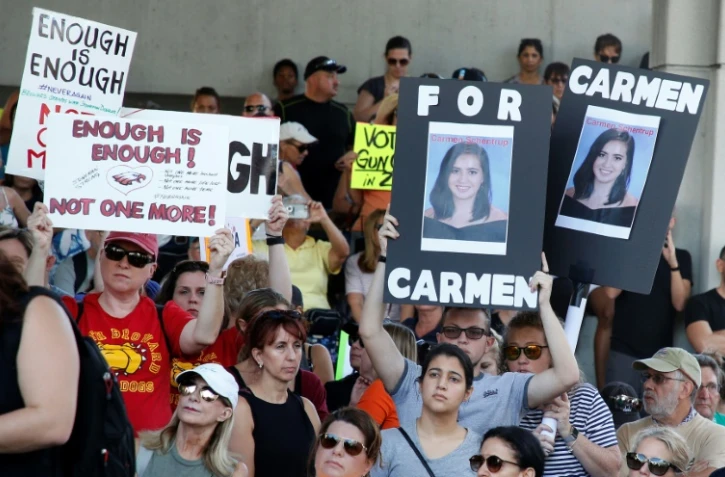Manifestation contre les armes à Fort Lauderdale, en Floride, le 17 février 2018