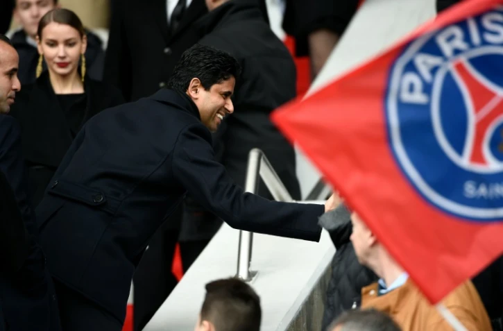 Le président du club parisien Nasser Al-Khelaïfi au Parc des Princes avant la rencontre PSG-Lille, le 13 février 2016
