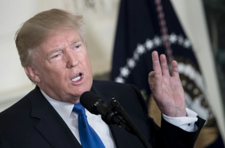 Le président Donald Trump évoque l'accord avec l'Iran le 13 octobre 2017 à la Maison-Blanche