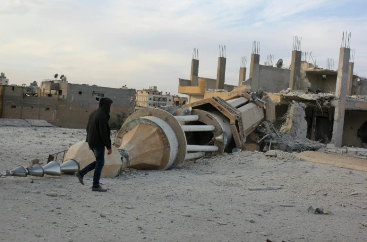 Images de destruction dans la ville de Raqa, en Syrie, le 25 novembre 2014