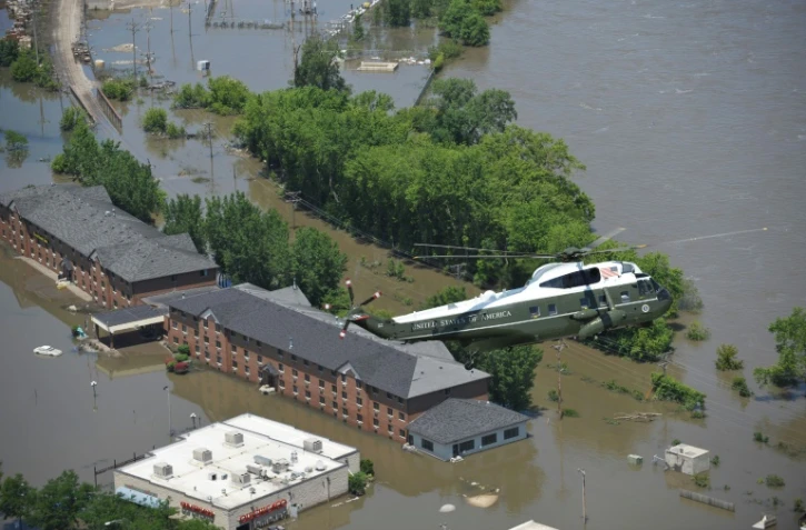 Inondations le 19 juin 2008 à Iowa City aux Etats-Unis