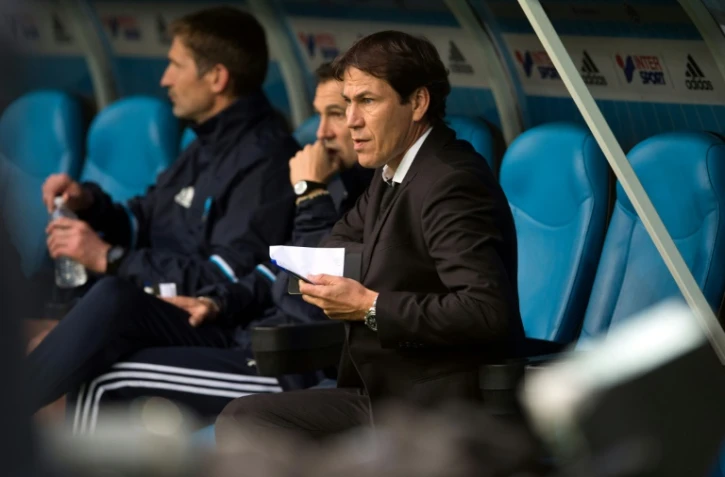 L'entraîneur de Marseille Rudi Garcia observe le match face à Caen au Vélodrome, le 20 novembre 2016 