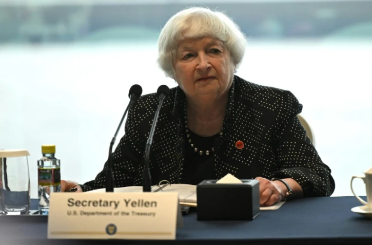 La secrétaire américaine au Trésor Janet Yellen, à Canton le 5 avril 2024